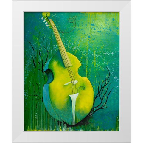 Sunken Dreams Cello White Modern Wood Framed Art Print by Wickstrom, Martin