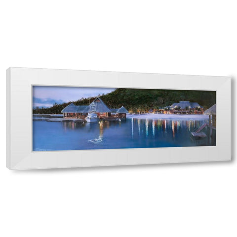 Bora Bora White Modern Wood Framed Art Print by Murray Henderson Fine Art