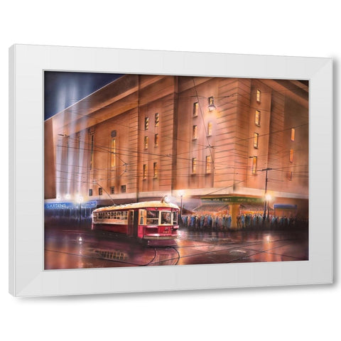 Mig and fish White Modern Wood Framed Art Print by Murray Henderson Fine Art