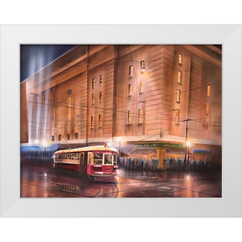 Mig and fish White Modern Wood Framed Art Print by Murray Henderson Fine Art