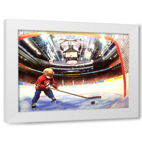 CDN Child Dreamer White Modern Wood Framed Art Print by Murray Henderson Fine Art