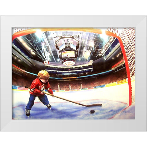 CDN Child Dreamer White Modern Wood Framed Art Print by Murray Henderson Fine Art