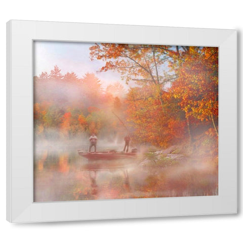 Fall Bass White Modern Wood Framed Art Print by Murray Henderson Fine Art