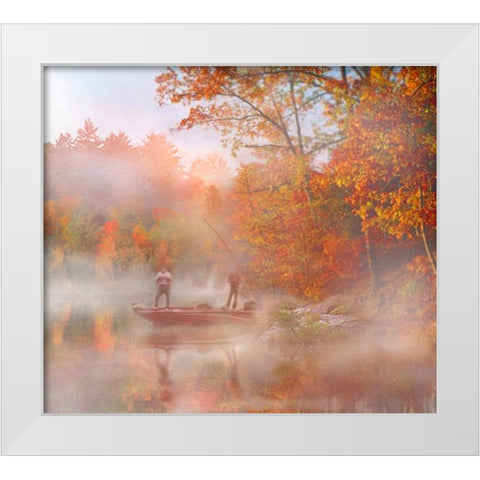 Fall Bass White Modern Wood Framed Art Print by Murray Henderson Fine Art