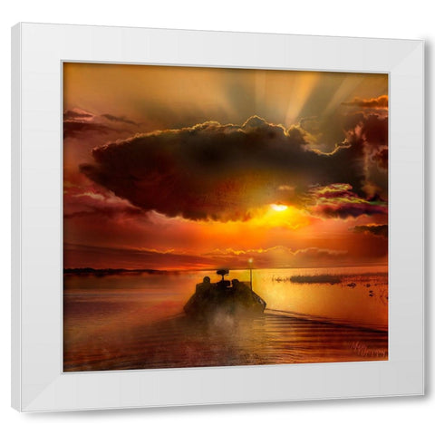 The Morning Bite White Modern Wood Framed Art Print by Murray Henderson Fine Art