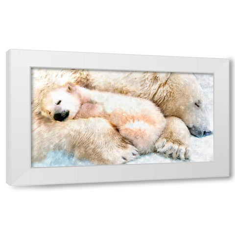 Polar Sleep White Modern Wood Framed Art Print by Murray Henderson Fine Art