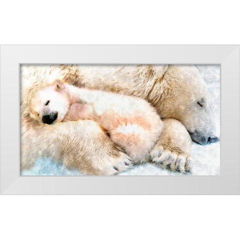 Polar Sleep White Modern Wood Framed Art Print by Murray Henderson Fine Art