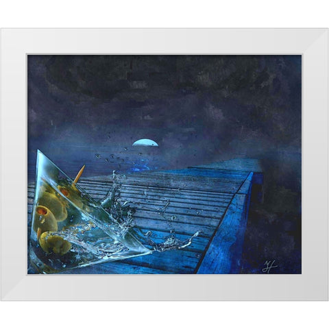 Docktini White Modern Wood Framed Art Print by Murray Henderson Fine Art