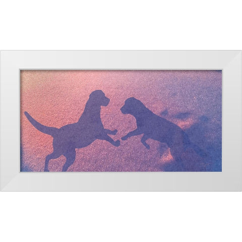 Lab Shadows White Modern Wood Framed Art Print by Murray Henderson Fine Art