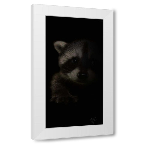 Bandit White Modern Wood Framed Art Print by Murray Henderson Fine Art