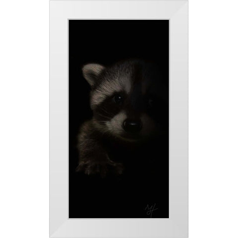 Bandit White Modern Wood Framed Art Print by Murray Henderson Fine Art