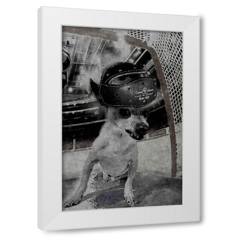 Goal Tender White Modern Wood Framed Art Print by Murray Henderson Fine Art