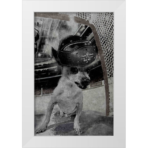 Goal Tender White Modern Wood Framed Art Print by Murray Henderson Fine Art