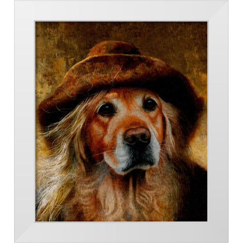 Gold Digger White Modern Wood Framed Art Print by Murray Henderson Fine Art