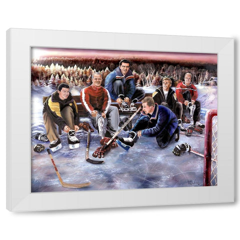 Greats Outdoors White Modern Wood Framed Art Print by Murray Henderson Fine Art