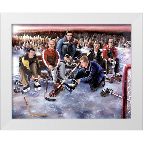 Greats Outdoors White Modern Wood Framed Art Print by Murray Henderson Fine Art