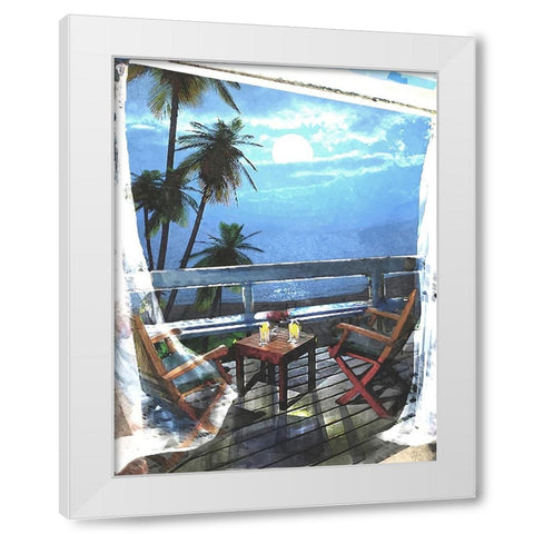 Moon Light Moments White Modern Wood Framed Art Print by Murray Henderson Fine Art