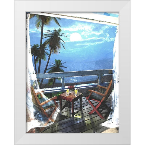 Moon Light Moments White Modern Wood Framed Art Print by Murray Henderson Fine Art