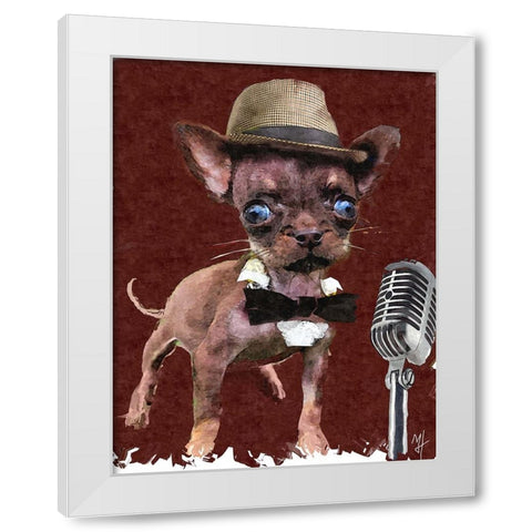 Ol Blue Eyes Ch White Modern Wood Framed Art Print by Murray Henderson Fine Art