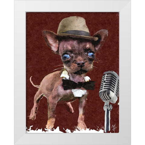 Ol Blue Eyes Ch White Modern Wood Framed Art Print by Murray Henderson Fine Art