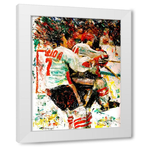 The Goal 72 1 White Modern Wood Framed Art Print by Murray Henderson Fine Art