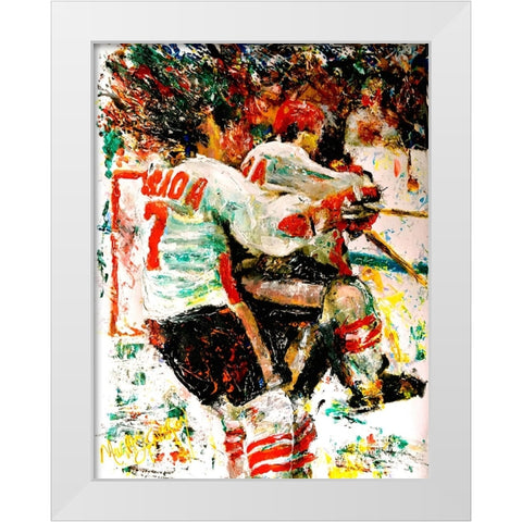 The Goal 72 1 White Modern Wood Framed Art Print by Murray Henderson Fine Art