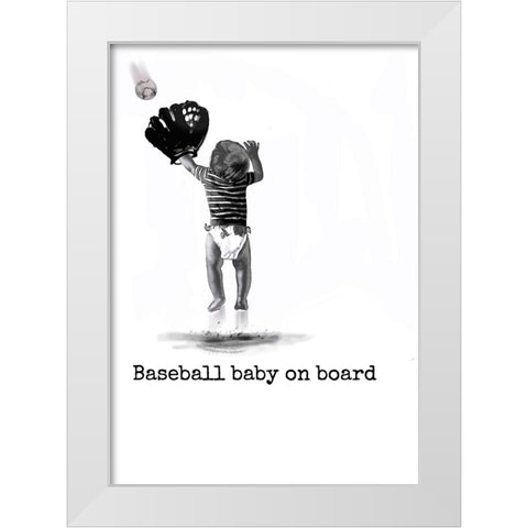 Baby Base 1 White Modern Wood Framed Art Print by Murray Henderson Fine Art