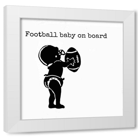 Blck Baby Ftnb White Modern Wood Framed Art Print by Murray Henderson Fine Art