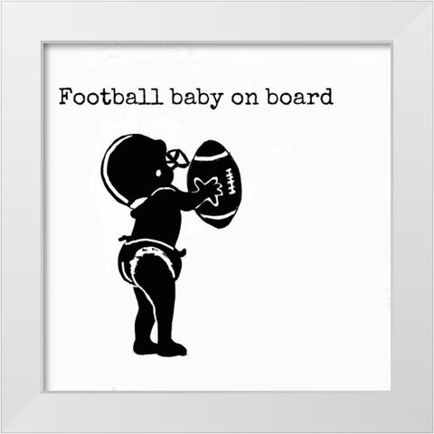 Blck Baby Ftnb White Modern Wood Framed Art Print by Murray Henderson Fine Art