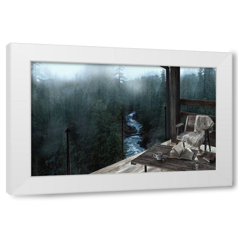 Untitled_Artwork (16) White Modern Wood Framed Art Print by Murray Henderson Fine Art