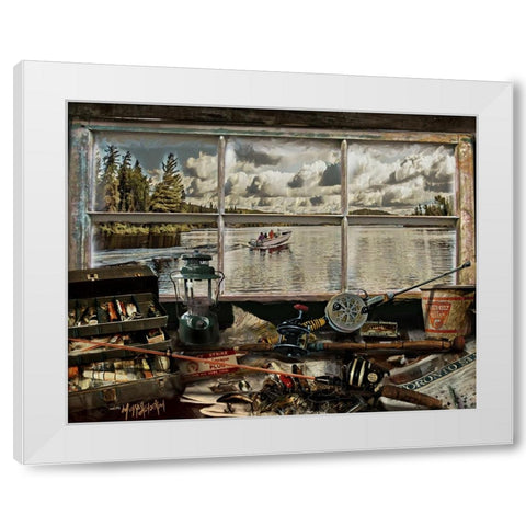 Untitled_Artwork White Modern Wood Framed Art Print by Murray Henderson Fine Art