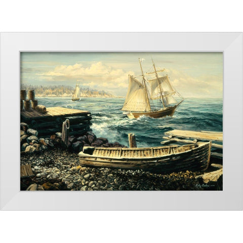 Coastal New England White Modern Wood Framed Art Print by Boehme, Nicky