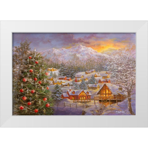 Seasons Greetings White Modern Wood Framed Art Print by Boehme, Nicky