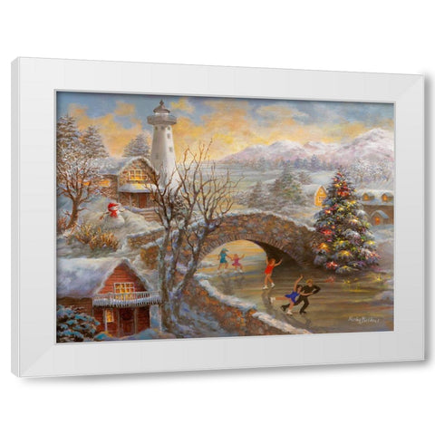 The Joyous Season White Modern Wood Framed Art Print by Boehme, Nicky