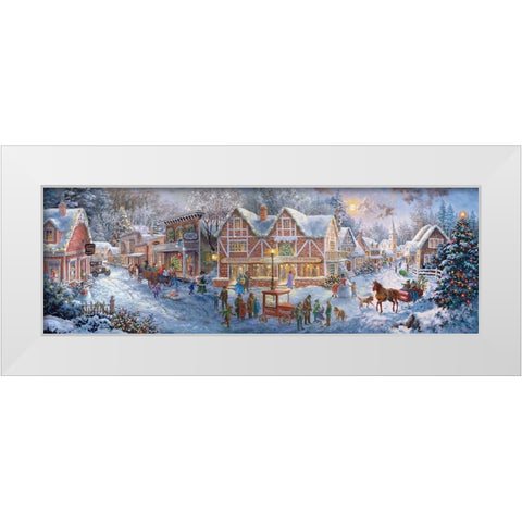 Getting Ready for Christmas White Modern Wood Framed Art Print by Boehme, Nicky
