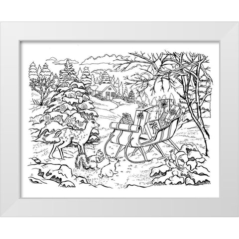 Holiday 2 White Modern Wood Framed Art Print by Boehme, Nicky