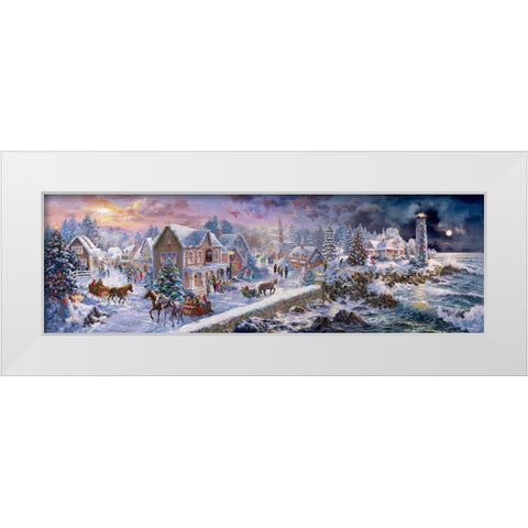 Holiday at Seaside White Modern Wood Framed Art Print by Boehme, Nicky