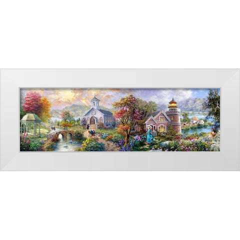 Sunday Morning in Spring White Modern Wood Framed Art Print by Boehme, Nicky