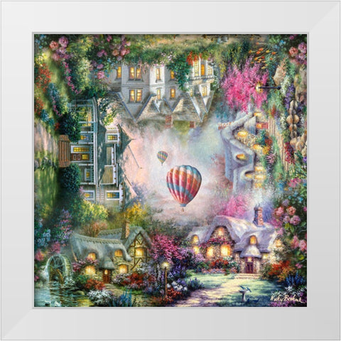 Home White Modern Wood Framed Art Print by Boehme, Nicky