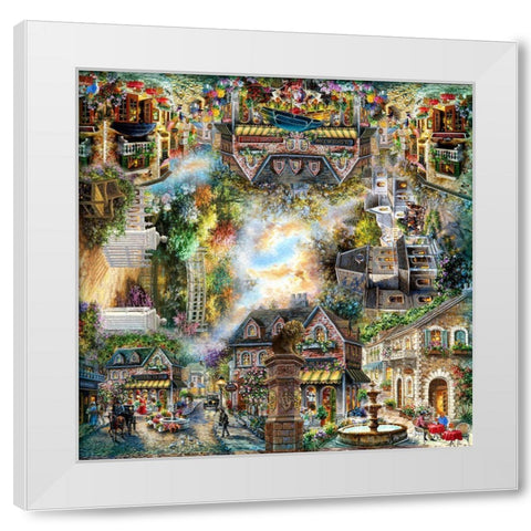 Taking it to the Streets White Modern Wood Framed Art Print by Boehme, Nicky