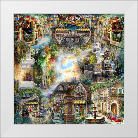 Taking it to the Streets White Modern Wood Framed Art Print by Boehme, Nicky