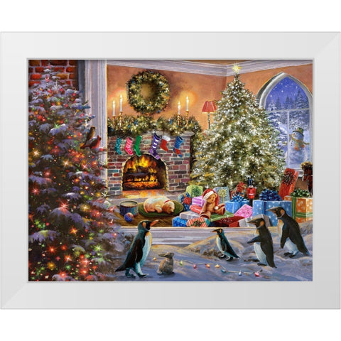 A Magical View to Christmas White Modern Wood Framed Art Print by Boehme, Nicky