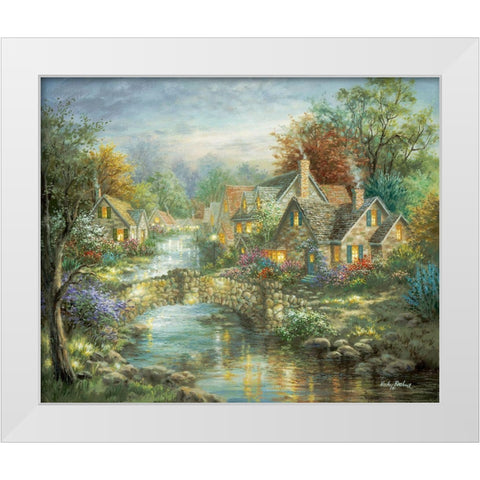 Stonehedge Bridge White Modern Wood Framed Art Print by Boehme, Nicky