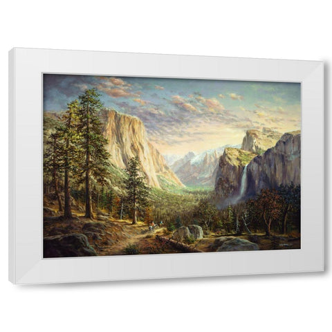 Riding The Range White Modern Wood Framed Art Print by Boehme, Nicky