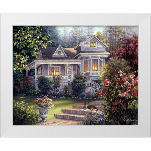 A Canine Sanctuary White Modern Wood Framed Art Print by Boehme, Nicky