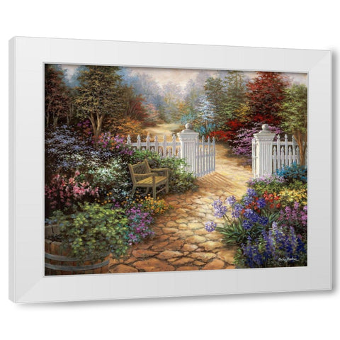 Gateway To Enchantment White Modern Wood Framed Art Print by Boehme, Nicky