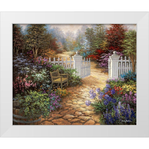 Gateway To Enchantment White Modern Wood Framed Art Print by Boehme, Nicky