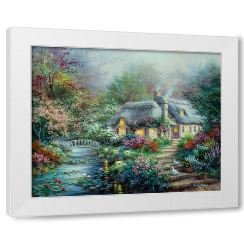 Little River Cottage White Modern Wood Framed Art Print by Boehme, Nicky