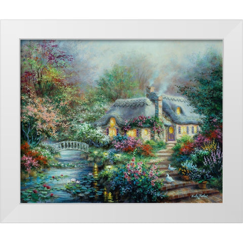 Little River Cottage White Modern Wood Framed Art Print by Boehme, Nicky