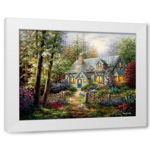 A Country Gem White Modern Wood Framed Art Print by Boehme, Nicky